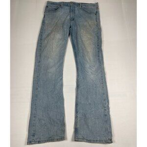Levi’s Men’s 34x34 527 Slim Bootcut Light Wash Blue Denim Jeans Distressed